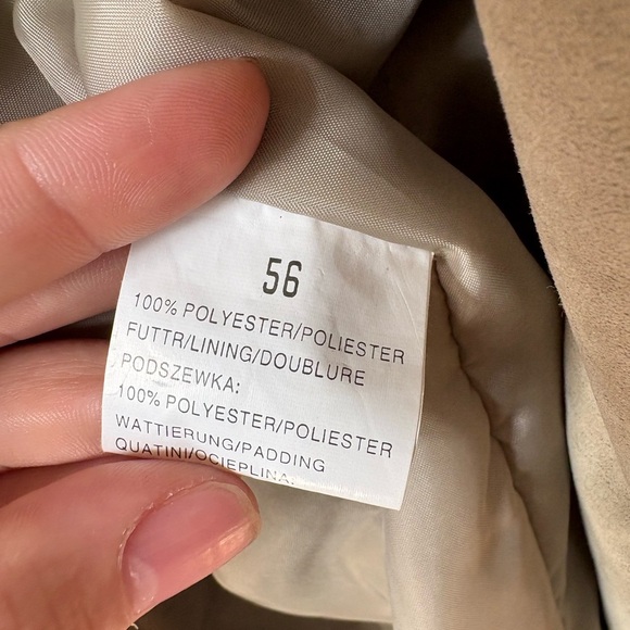 Bellasoft size XXL Beige Jacket, zip up and button up, suede feel, oversized - Picture 4 of 8
